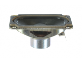 A 2 inch oval shaped wide range speaker with a power rating of 9 watts and an 8 ohm impedance.