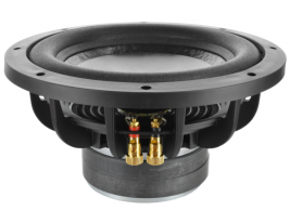 The profile of a 10" car audio subwoofer from MISCO Speakers -- Red Line model 93052.
