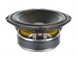 A commercial 4.5 inch midrange speaker with an 8 ohm impedance and a power rating of 40 watts.