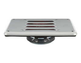 A 4 inch wide range speaker with an attached aluminum grill from MISCO Speakers -- OEM model Z9721.