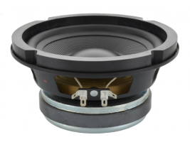 The profile of a 4 ohm, 6.5" woofer with a dual voice coil from MISCO Speakers -- Oaktron model 93141.