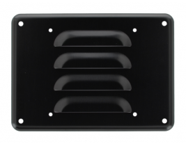 A 6.5" aluminum louvered grille with black finish for speakers - 74119.