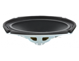 The profile of a 6x9 oval-shaped full range speaker from MISCO speakers - Red Line model JN69C-4A.