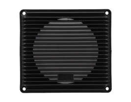 A 4" rectangular plastic louvered grille for speakers - 24A238.