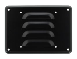 A 6.5" aluminum louvered grille with black finish for speakers - 74119.