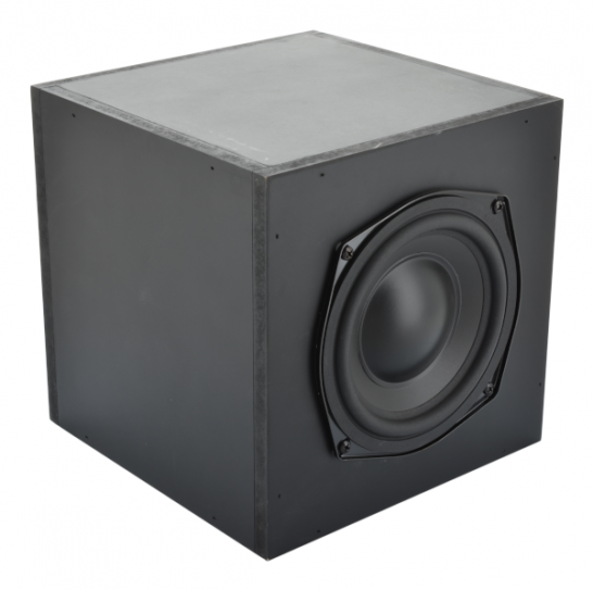 Industriel Distill specifikation 5.25" Subwoofer and 2.1 Channel Class-D Amplifier, Cube Enclosure