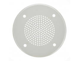 A 7" round stainless steel ceiling grille for speakers - BAF-938-11044-A.